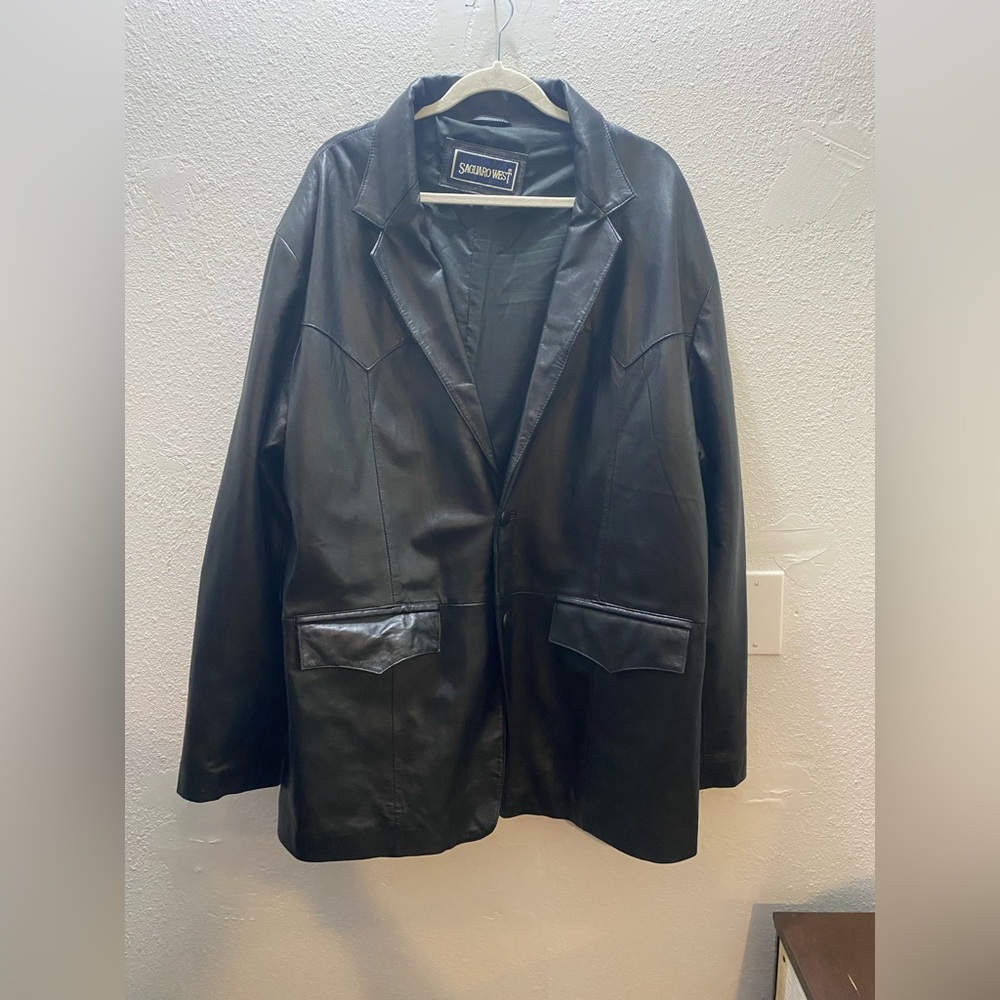 Saguaro West Men's 48R 100%‎ Genuine Leather Jacket  Vintage